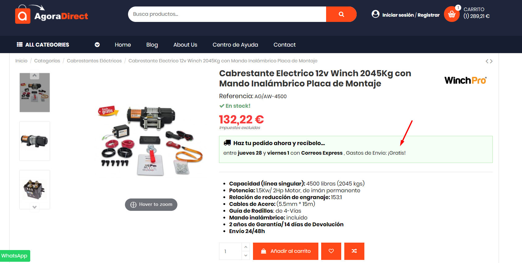 Gastos de envio